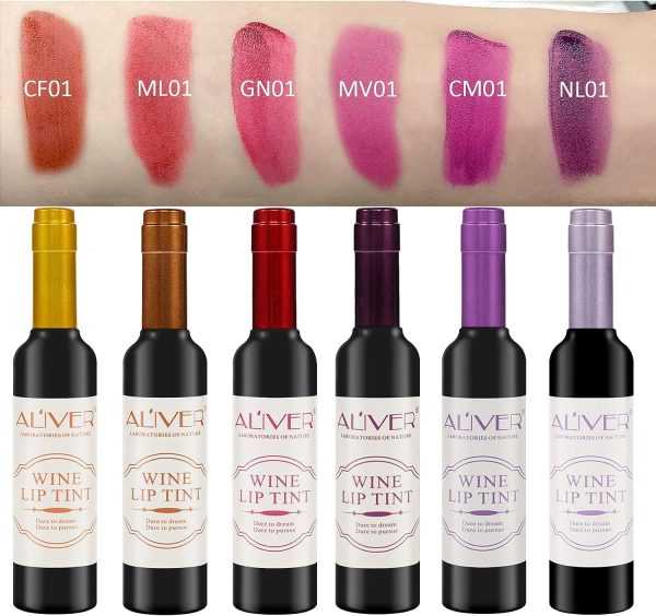 Aliver Wine Lip Tint Colors Matte Lipstick Set Welcome To Fasbazar