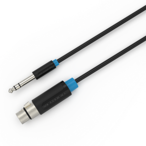 6.5mm Male to XLR Female Audio Cable 1M Black