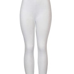 3 - Pieces Full Length inner Leggings perforated Cotton 100% with Elasticized Waistband Women white