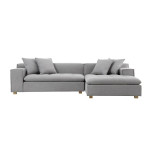 Living Room Sectional Couch Sofa Set for Property Developers and Interior Decorators (Grey)