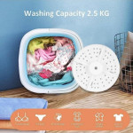 Portable Washing Machine Mini Cool Cyber Foldable Washing Machine with Blue light sterilization