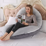 Home Pregnancy Pillow, 140 cm Full Body Pillow Maternity Pillow for Pregnant Women,Comfort C Shaped Pillow with Removable Washable Velvet Cover