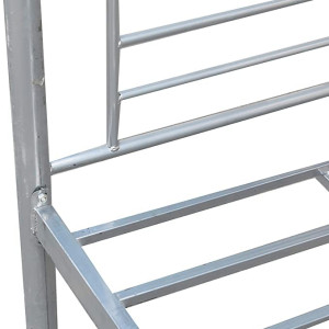 Bunk Bed 100 cm x 190 cm Silver, Twin