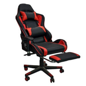 (MAF-8189)-Aerodynamic Racing Chairs E-Sports Revolving Chair, Red and Black, High Back Gaming Computers Chair with Removable Height, Headrest and Back Suppor