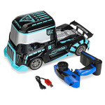 1/10 RC Truck Car 2.4G 2CH 45CM Trailer RC Vehicle Model Indoor Toys - Blue Color