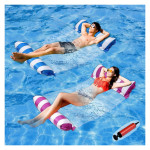 Pool Floats Adult Size,2 Pack 4-in-1 Inflatable Pool Float Pool floaties with Air Pump,Fun Water Toys as Pool Lounger,Pool Hammock,Chair,Pool Raft