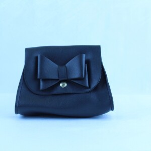 Mini Black Leather Handbag