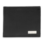 Inahom Bi-Fold Organised Wallet Flat Nappa Genuine and Smooth Leather Upper IM2021XDA0003-001-Black