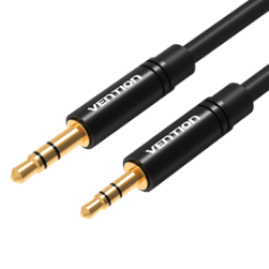 3.5mm Male to 2.5mm Male Audio Cable 2M Black Metal Type