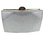 Silver glittery clutch