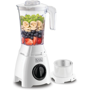 Black+Decker 400W Blender with Grinder, White - BL405-B5