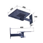 LEOSTAR TV WALL BRACKET FOR BETWEEN 16'' TILT & SEIVEL MAX LOAD 30KGS