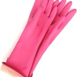 Cleano Household Latex Rubber Dishwashing Gloves, Multicolour, 1 Pair