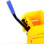 Plastic Cleaning Trolley with Mop Bucket Wiper (20L, Yellow)