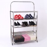 INHOUSE SHOE ORGANIZER FOR ENTRYWAY MULTIFUNCTIONAL SHOE STORAGE RACK STAINLESS STEEL 5-LAYER SHOE RACK SAVING SPACE ENTRANCE HALLWAY SHOE RACK