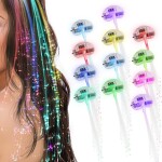 Hellodiy Flashing Optics Led Lights Hair Clips & Pins, Multicolour, 16 Pieces