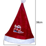 Christmas Decorative Plush Hats Santa Velvet Hats 12 Pieces, 28x38cm, Red