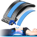 Lower Back Stretcher and Neck Stretcher Back Cracker Spine Stretcher, Small, Black/Blue