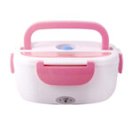 Daetng Detachable Stainless Steel Electric Heating Lunch Box, 1.5 Liters, Pink/White