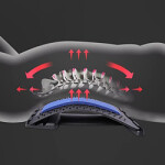 Lower Back Stretcher and Neck Stretcher Back Cracker Spine Stretcher, Small, Black/Blue