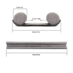 Under Door Draft Stopper, 2 Pieces, Grey