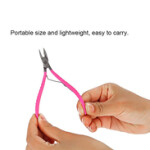 Stainless Steel Nail Cuticle Nipper, Pink/Silver