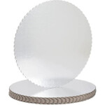 Rosymoment 10-Piece 8-inch Premium Quality Round Cake Board Set, Silver