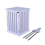 BBQ 36 Holes Meat Skewer Kabob Maker Box Machine Beef Meat Maker Bamboo Skewers, White