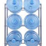 In House 6 Bottles Water Cooler Jug Rack, Silver