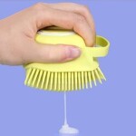 Silicone Shower Brush Body Brush Massage Exfoliating Bath Shower Brush With Soap Dispenser for Children Men Women