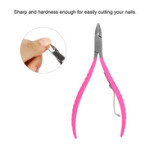 Stainless Steel Nail Cuticle Nipper, Pink/Silver