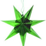 Paper Star Hanging Ornament 3D Star Pendant Console Decorative Props ( 60cm Green 1x3 )