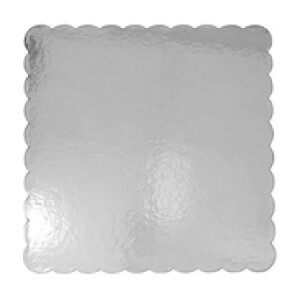 Rosymoment 10-Piece 6-inch Square Cake Board, Silver