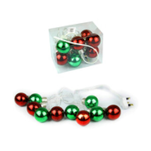 Mix Different Style String Lights with 10 Lights, 220 AC, Green/Red