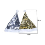 Thickened Soft Velvet Fabric Christmas Hat 12 Pieces, 28x38cm, Multicolour