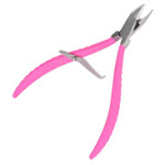 Stainless Steel Nail Cuticle Nipper, Pink/Silver