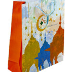 Ramadan Kareem Gift Bag Set, 12-Pieces, 32 x 26 x 10cm, Orange/White