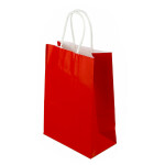 PAPER SHOPPING BAG 12PCS 15X21X8CM RED