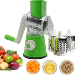 Manual Table top Drum Cheese Grater,3 In 1 Rotary Shredder Slicer Grinder For Cucumber Nut Potato Carrot Cheese, Vegetable Salad Shooter,Assorted Colo