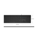 USB Wired Keyboard  OK 11 with Full Range of 107 Keys,USB Plug and Play,Arabic&English Layout Black For PC/Laptop