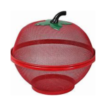 Apple Shape Net Basket for Fruits Vegetables Kitchen Basket baoping Insect Proof Drain Wash (27 CM) Assorted Color