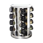 16 Glass Jars Spice Rack Set