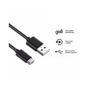 Micro Fast Charger Charging Cable Jalebi Series PB nylon Braided Android Usb A To Micro B Sync 3.0 Cables Mobile Phone Powerline Datacable Black 1 ft