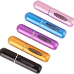 5 Pcs Perfume Spray Bottle Set - Portable Mini Refillable Perfume Atomizer Bottle For Travel Spray Scent Pump Case 5 ml (Multicolor)