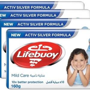 Lifebuoy Soap Bar Mildcare- 160 gm x Pack of 4