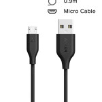 PowerLine Micro USB Cable 3feet Black