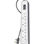 Surge Protection Strip 4 X 2.4Amp With Power Cord White 2meter