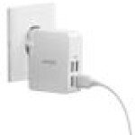 4-Port USB Wall Charger White