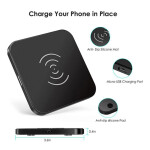 10W Wireless Fast Charging Pad for Apple I Phone 13/12 Series & Qi Enable Smartphones Black