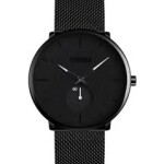 Men's Water Resistant Metal Analog Watch 9185 - 39 mm - Black